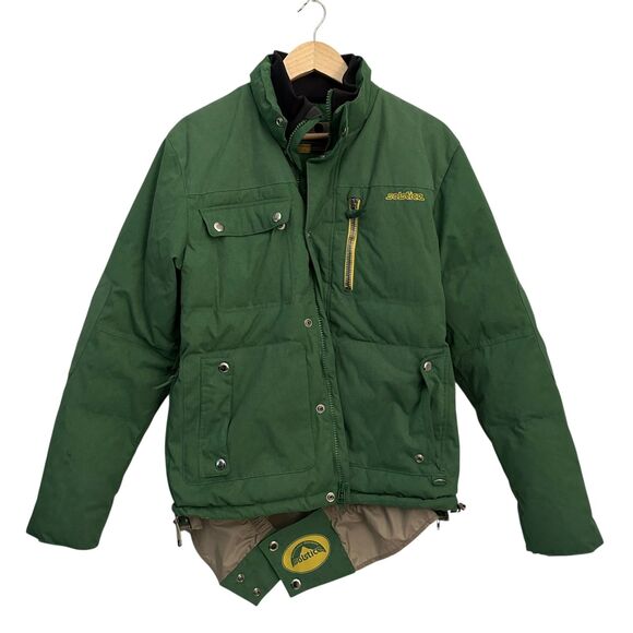 Solstice Oregon Men's Green Down Filled Microshed Zip Snap Ski Jacket Size M - Picture 1 of 10